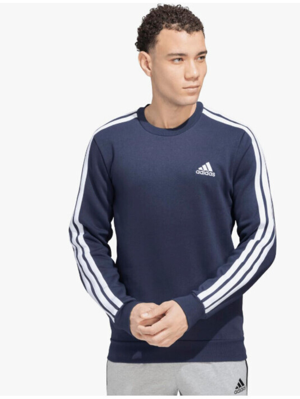 adidas Men's Essentials Fleece 3-Stripes Sweatshirt Size 2XL